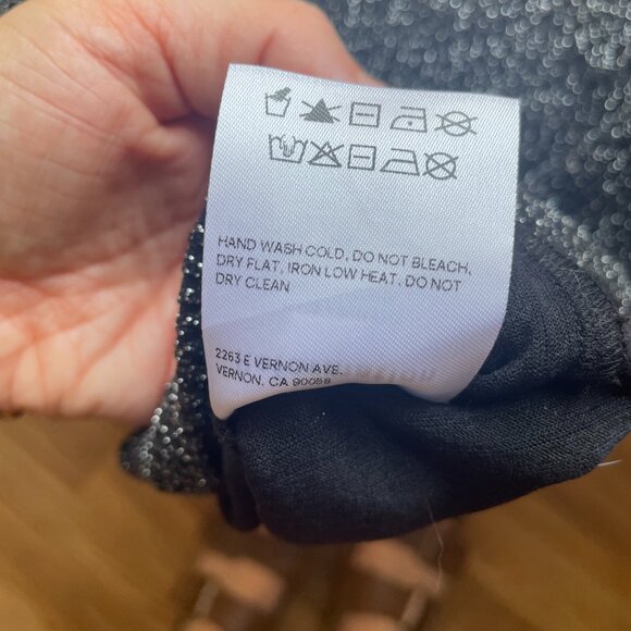 Reformation Amina Black/Metallic Sparkle Dress - Picture 5 of 5